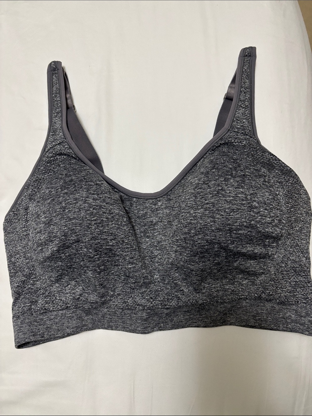 Plus size Seamless Heather Gray Wireless Sports Bra